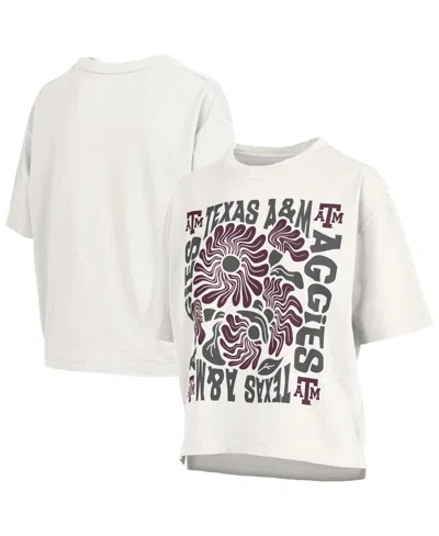 Pressbox Women's White Texas A M Aggies Elena Oversized Slub T-shirt
