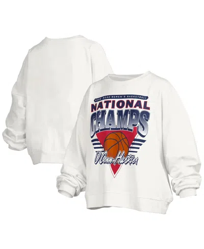 Pressbox Women's White Uconn Huskies 2025 Ncaa Women's Basketball National Champions Trilogy Basketball Janic