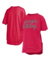 Pressbox Women's Red Georgia Bulldogs Poncho T-shirt In Red