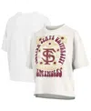 Pressbox Women'sâ White Florida State Seminoles Harmony Oversized T-shirt In White