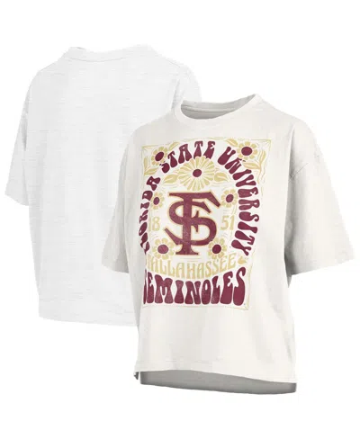 Pressbox Women's White Florida State Seminoles Harmony Oversized T-shirt