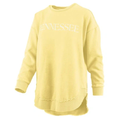 Pressbox Yellow Tennessee Volunteers Seaside Springtime Vintage Poncho Pullover Sweatshirt
