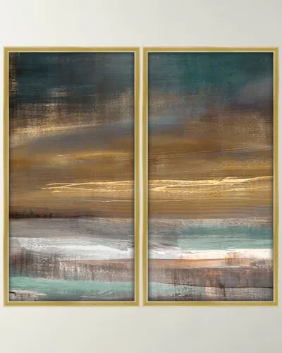 Prestige Arts Golden Hour Dyptic Giclee On Canvas In Multi