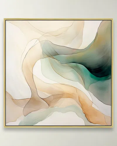 Prestige Arts Guilded Greens 2 Framed Giclee In Multi