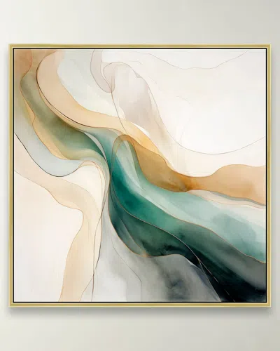Prestige Arts Guilded Greens 3 Framed Giclee In Multi