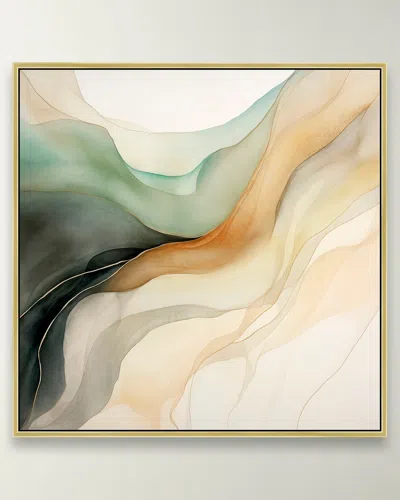 Prestige Arts Guilded Greens 4 Framed Giclee In Multi