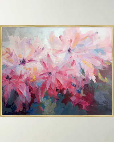 Prestige Arts Pompom Floral Giclee On Canvas In Multi