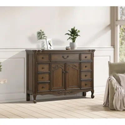 Prestige Cosmo 9-drawer Accent Chest In Dark Oak