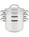 Prestige Stainless Steel Steamer Set With Bonus Steamer Basket 4qt In Silver