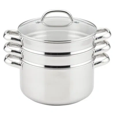 Prestige Stainless Steel Steamer Set With Bonus Steamer Basket, 6-quart, Silver