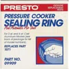 Presto 09909 Sealing Ring For 3 Qt And 4 Qt Aluminum Pressure Cookers
