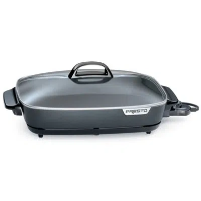 Presto 16" Electric Slimline Skillet With Glass Cover - 06858 In Black