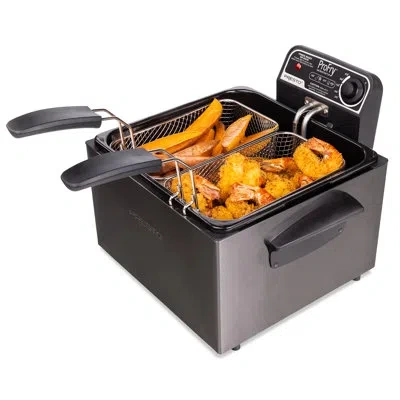 Presto Black Stainless Dual Profry* Immersion Element Deep Fryer