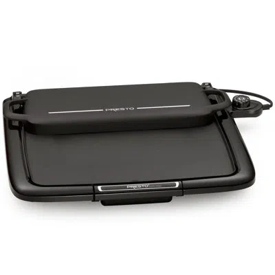 Presto Cool-touch Electric Griddle With Warming Tray In Matte Black
