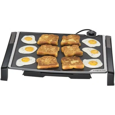 Presto Family-size Electric Tilt-n-fold Griddle - 07071 In Black