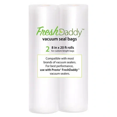 Presto Freshdaddy 8" X 20' Vacuum Seal Rolls In White