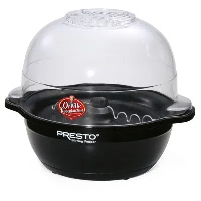Presto Orville Redenbacher's Stirring Hot Air Popcorn Popper In Black