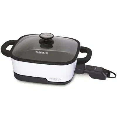 Presto Precise Tuxedo Digital Precision 12" Skillet Multi-cooker In White;black