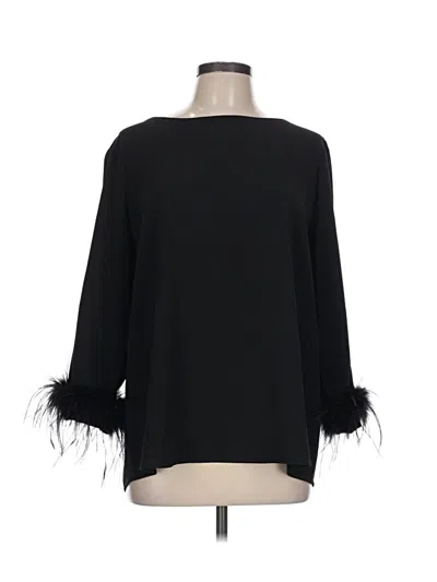 Pre-owned Preston & York 3/4 Sleeve Blouse In Black
