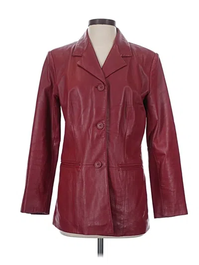 Pre-owned Preston & York Blazer Jacket In Burgundy