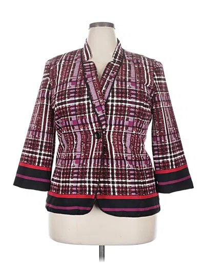Pre-owned Preston & York Blazer Jacket In Purple