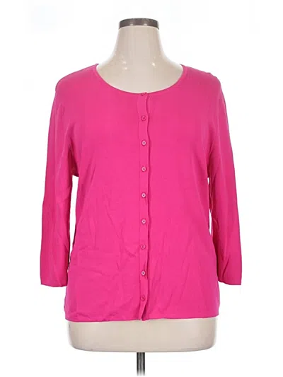 Pre-owned Preston & York Cardigan Sweater In Pink