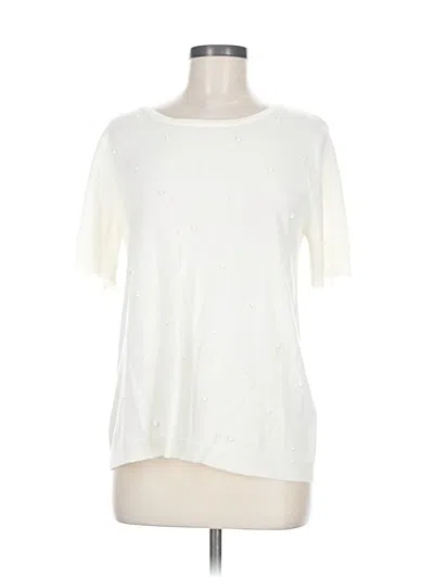 Pre-owned Preston & York Cardigan Sweater In White