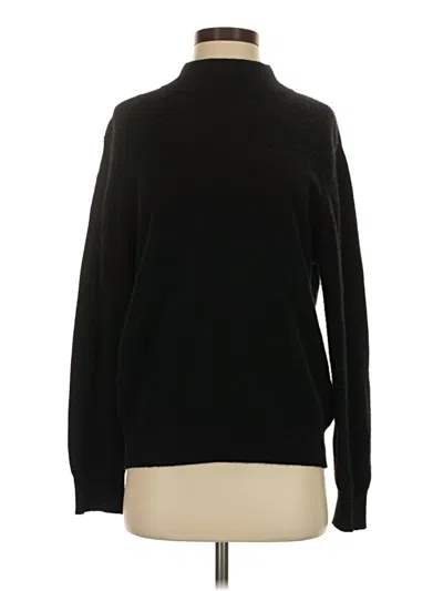 Pre-owned Preston & York Cashmere Pullover Sweater In Black