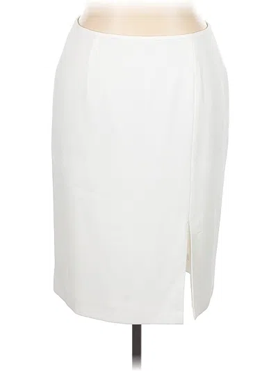 Pre-owned Preston & York Formal Skirt In White