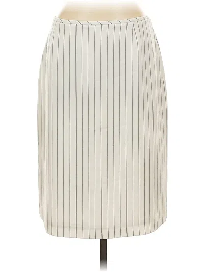 Pre-owned Preston & York Formal Skirt In White