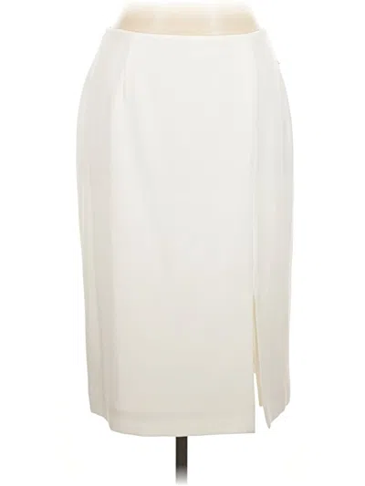 Pre-owned Preston & York Formal Skirt In White