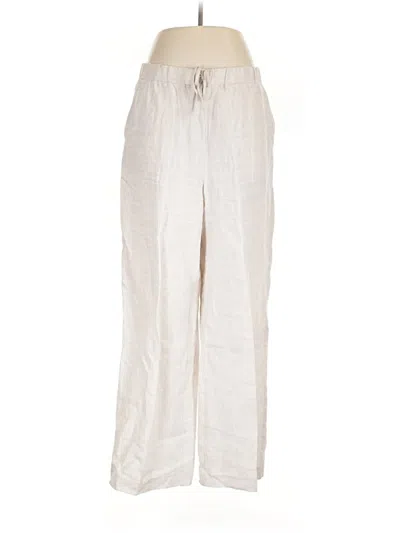 Pre-owned Preston & York Linen Pants In Ivory