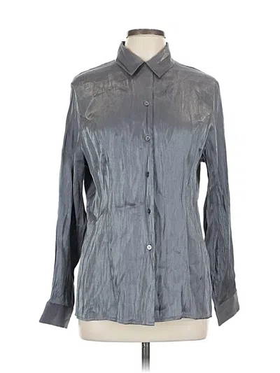 Pre-owned Preston & York Long Sleeve Blouse In Gray