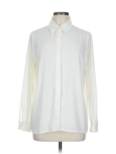 Pre-owned Preston & York Long Sleeve Blouse In White