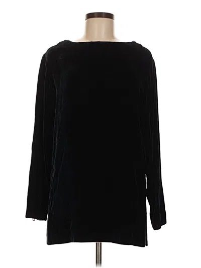 Pre-owned Preston & York Long Sleeve Top Black Boatneck Tops