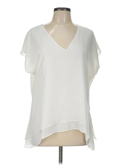 Pre-owned Preston & York Short Sleeve Blouse In Ivory