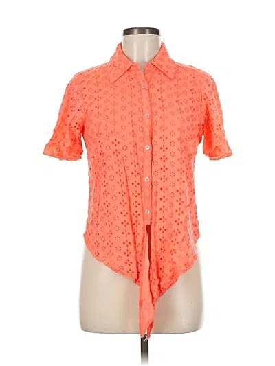 Pre-owned Preston & York Short Sleeve Blouse In Orange
