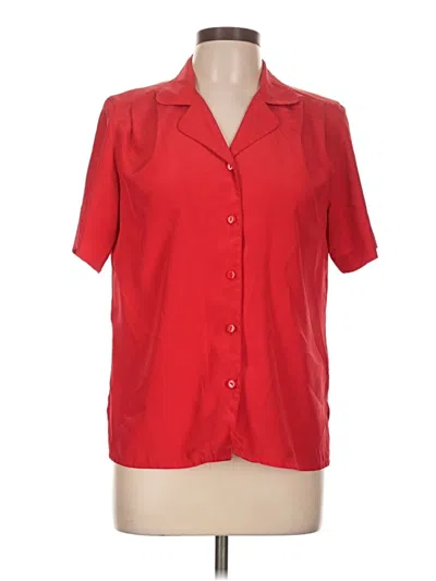 Pre-owned Preston & York Short Sleeve Blouse In Red