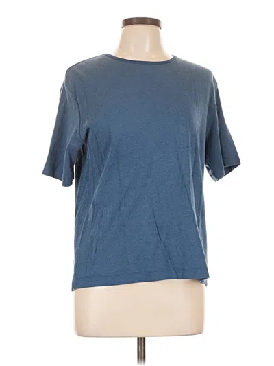 Pre-owned Preston & York Short Sleeve Top Blue Crew Neck Tops