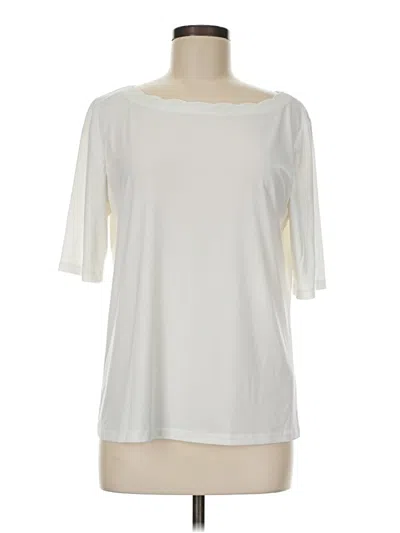 Pre-owned Preston & York Short Sleeve Top Ivory Boatneck Tops