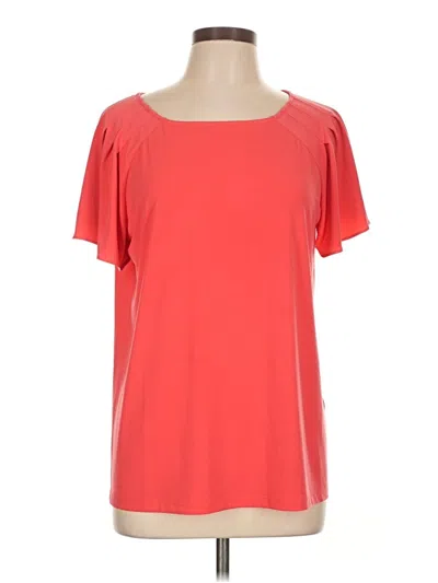 Pre-owned Preston & York Short Sleeve Top Red Cold Shoulder Neckline Tops