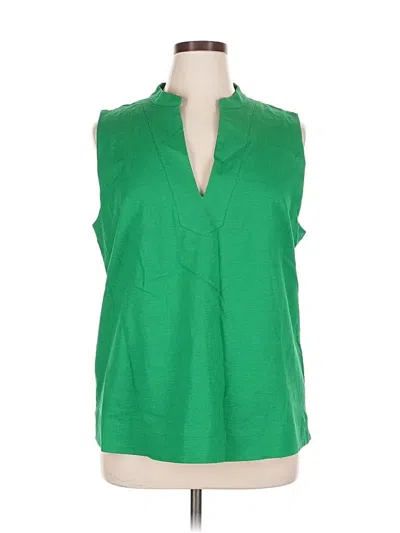 Pre-owned Preston & York Sleeveless Blouse In Green