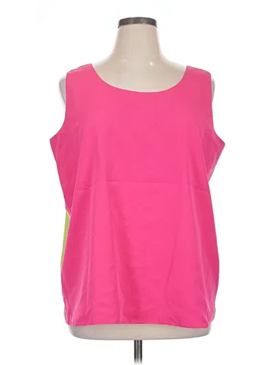 Pre-owned Preston & York Sleeveless Top Pink Scoop Neck Tops