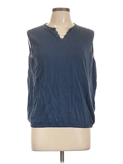 Pre-owned Preston & York Sweater Vest In Blue