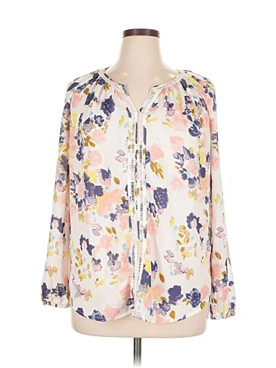 Pre-owned Preswick & Moore Long Sleeve Blouse In Pink