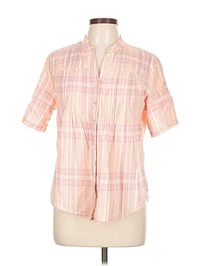 Pre-owned Preswick & Moore Short Sleeve Blouse In Pink