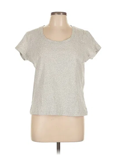 Pre-owned Preswick & Moore Short Sleeve Top Silver Crew Neck Tops