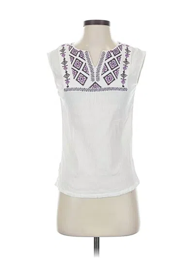 Pre-owned Preswick & Moore Sleeveless Blouse In White