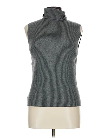 Pre-owned Preswick & Moore Sleeveless Turtleneck In Gray