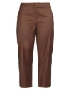 Pre't A Porte'r® Pre't A Porte'r Woman Pants Brown Size 12 Polyester, Viscose, Elastane